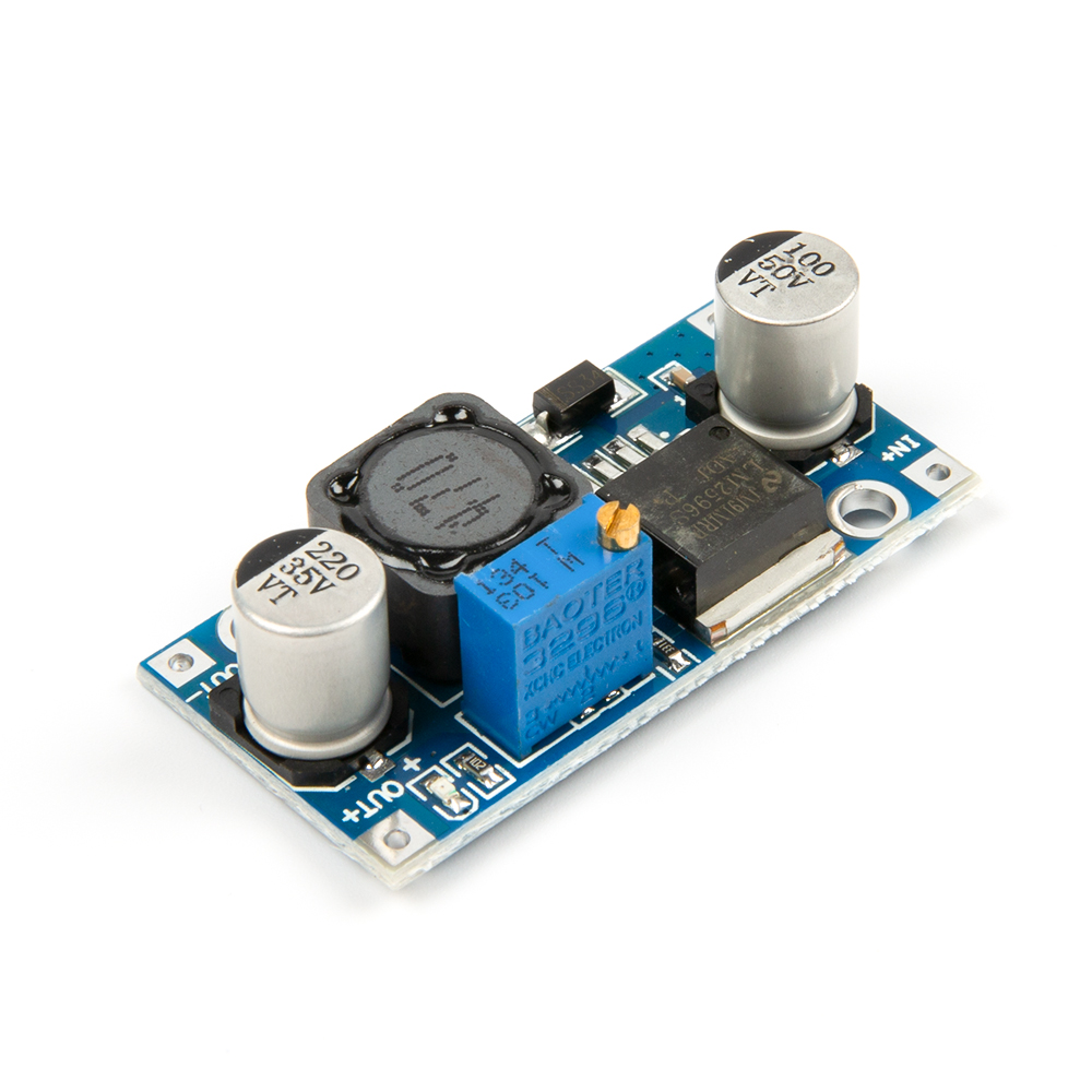 Понижающий преобразователь напряжения LM2596 с SMD светодиодом, DC-DC 40-1.25в 3А